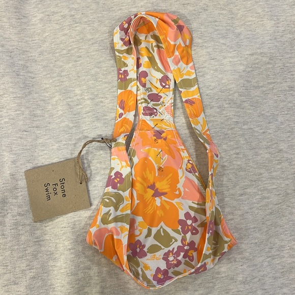 Stone Fox Swim Bikini Bottom Womens XL Luka High Cut Cheeky Bloom Print NWT - Picture 7 of 7